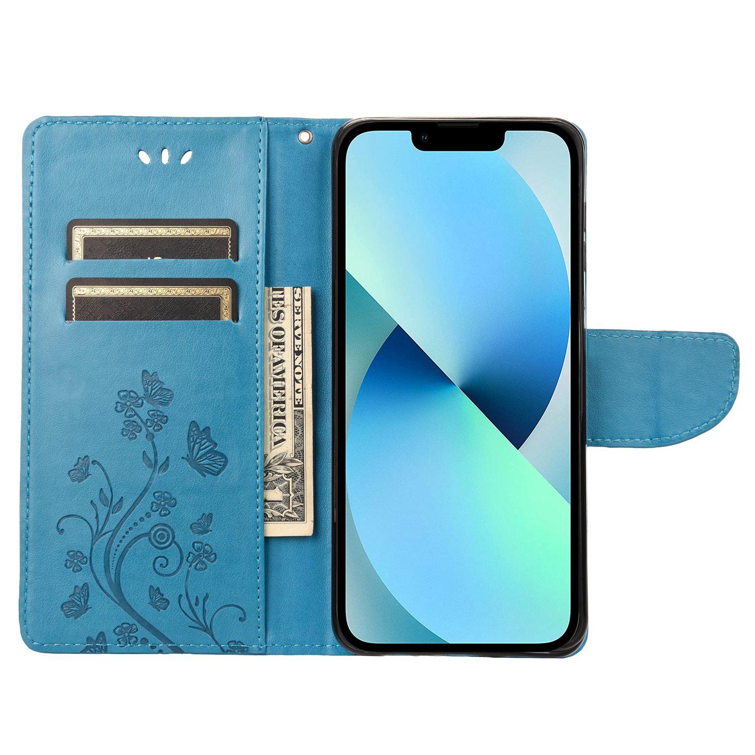 For iPhone 14 6.1 inch Smartphone Shell Imprinted Butterflies Leather Mobile Phone Case Wallet Stand Covering Blue
For iPhone 14 6.1 inch Smartphone Shell Imprinted Butterflies Leather Mobile Phone Case Wallet Stand Covering Blue