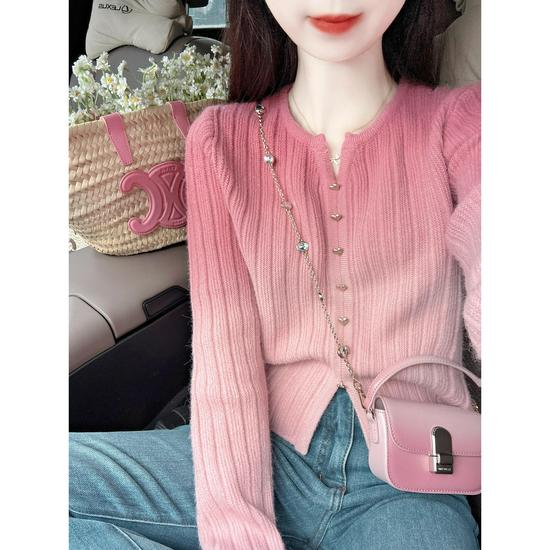 Gradient Pink Ribbed Long Sleeve Knit Top for Women - Dopamine Cherry Blossom Photo-Ready, Spring 2025 New Collection XXL (130-145 lbs) розовый
Gradient Pink Ribbed Long Sleeve Knit Top for Women - Dopamine Cherry Blossom Photo-Ready, Spring 2025 New Collection XXL (130-145 lbs) розовый