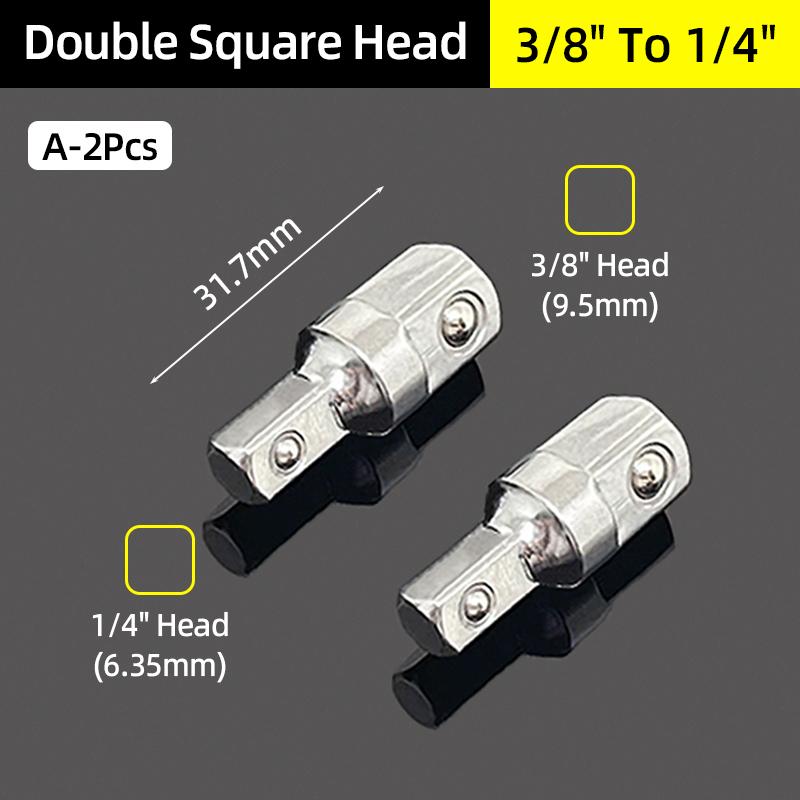 Набор переходников-редукторов с двойной квадратной головкой 1/4 3/8 1/2 Ударный привод Трещоточный ключ Адаптер для торцевых головок Ремонт Ручной инструмент
Набор переходников-редукторов с двойной квадратной головкой 1/4 3/8 1/2 Ударный привод Трещоточный ключ Адаптер для торцевых головок Ремонт Ручной инструмент