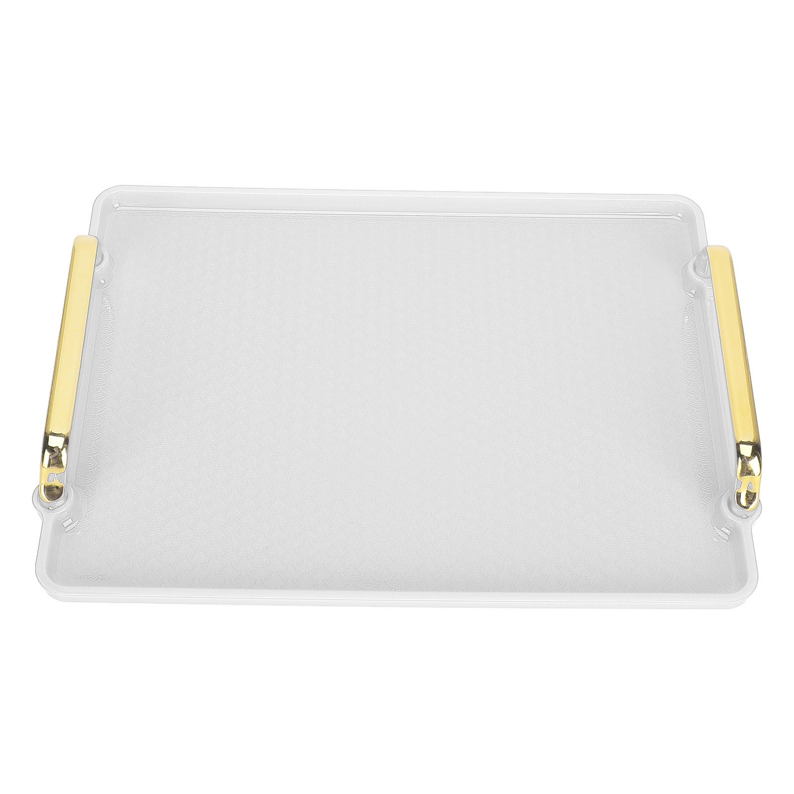 Декоративный поднос Элегантная изысканная текстура Эргономичный сервировочный поднос с ручками для косметических средств белый
Декоративный поднос Элегантная изысканная текстура Эргономичный сервировочный поднос с ручками для косметических средств белый