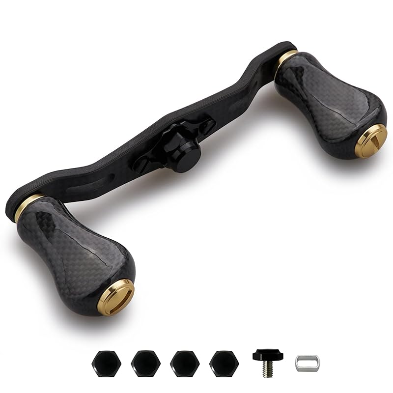 HEIGHTEN 85/95mm reel handle 21mm knob mounted 1.5K carbon SHIMANO Daiwa Abu common use bait reel for Gourd Series (V2.0-85mm - gold 20mm knob) (1041)
HEIGHTEN 85/95mm reel handle 21mm knob mounted 1.5K carbon SHIMANO Daiwa Abu common use bait reel for Gourd Series (V2.0-85mm - gold 20mm knob) (1041)