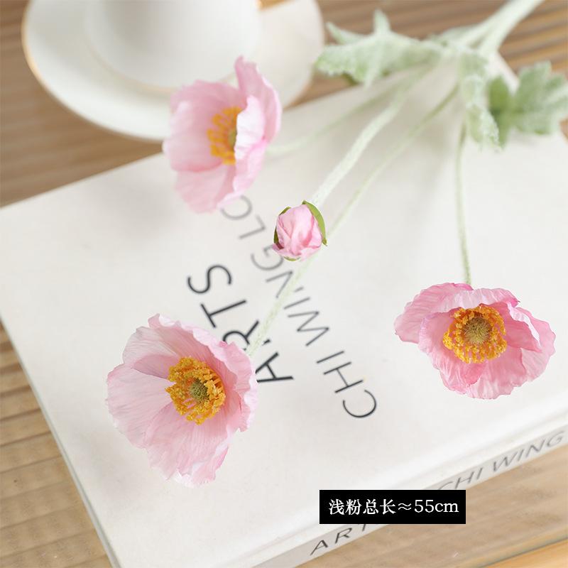 Vintage 4-head poppy poppy office ornament fake flower wedding props светло-розовый
Vintage 4-head poppy poppy office ornament fake flower wedding props светло-розовый