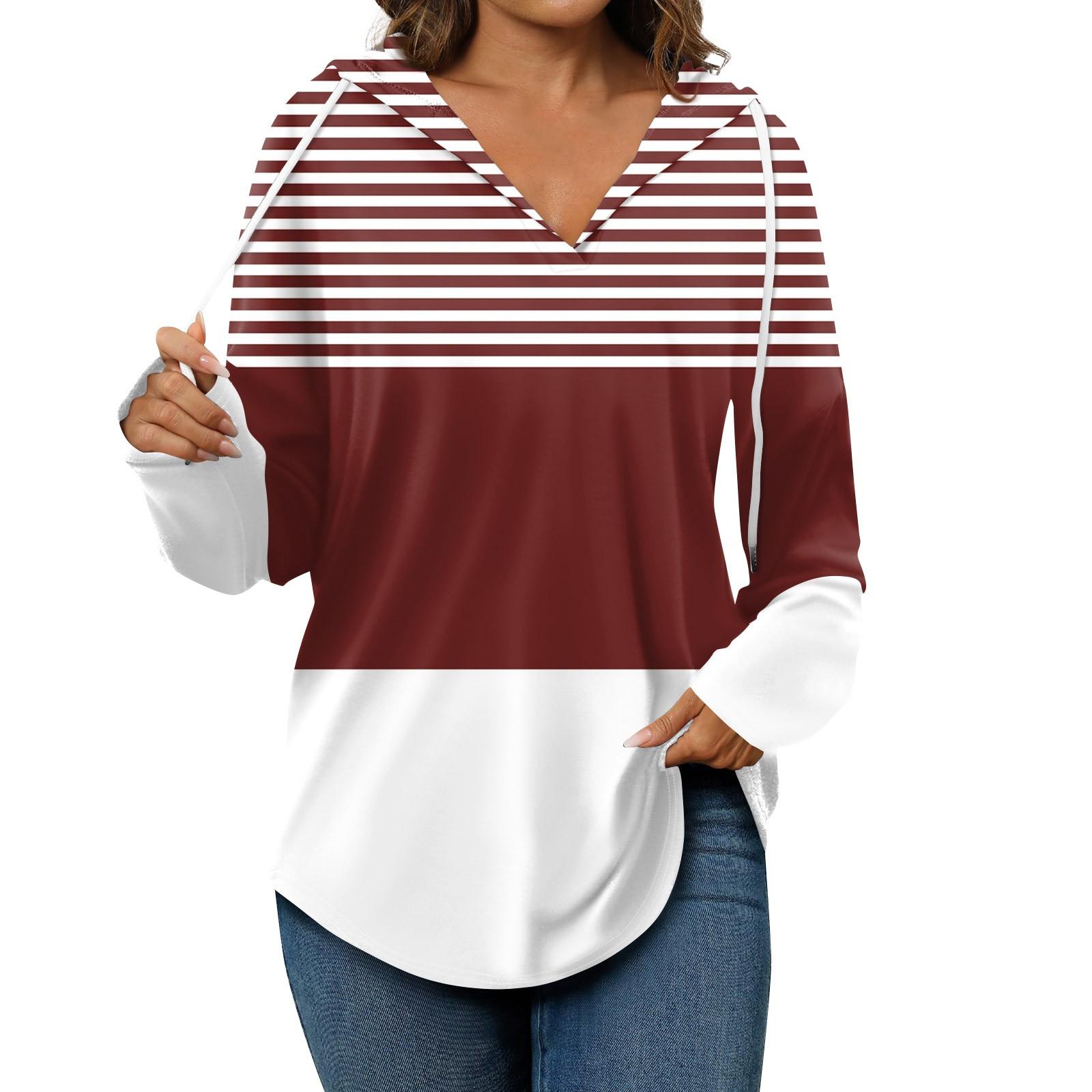 Женская мода повседневная V-образный вырез завязка полосатый принт длинный рукав топ XL кофейный
Женская мода повседневная V-образный вырез завязка полосатый принт длинный рукав топ XL кофейный