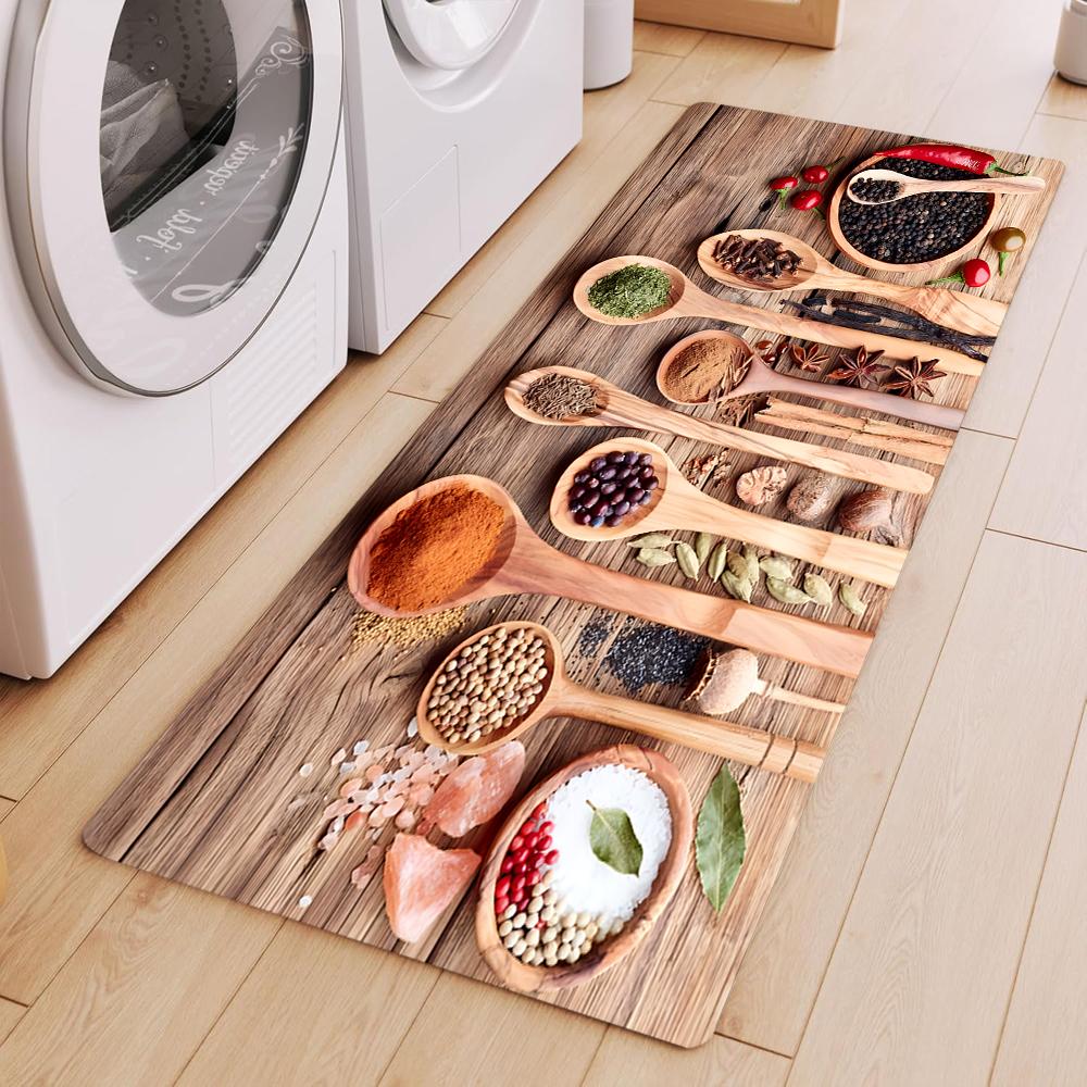 Herbs & Spices Kitchen Runner Rug Non-slip Waterproof Oil-proof Easy Clean Long Mat for Laundry Room Hallway 40X120CM
Herbs & Spices Kitchen Runner Rug Non-slip Waterproof Oil-proof Easy Clean Long Mat for Laundry Room Hallway 40X120CM