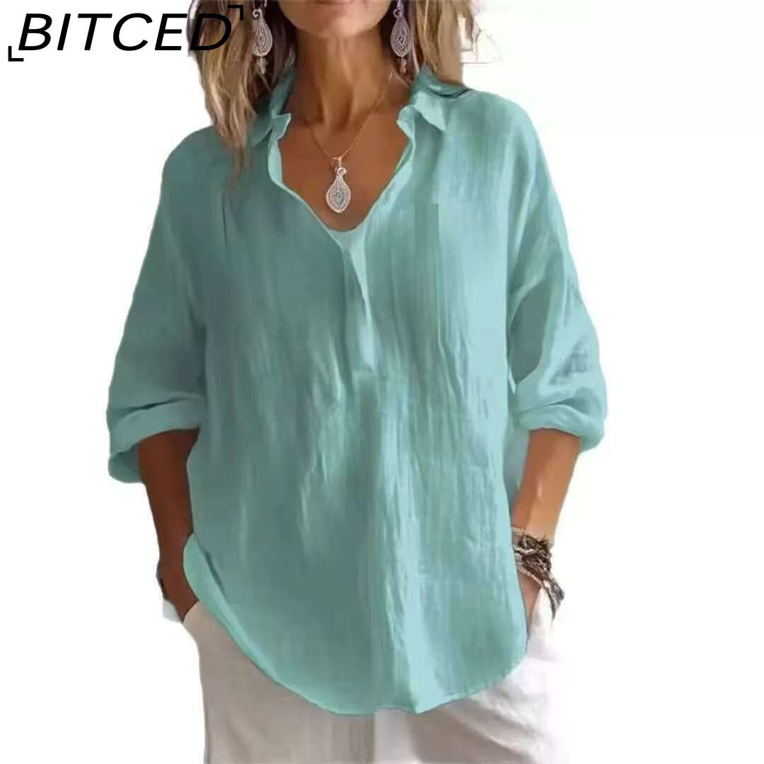 BITCED Women s Summer Solid Colour Casual Oversized Long-Sleeved Blouse XXXL зелёный
BITCED Women s Summer Solid Colour Casual Oversized Long-Sleeved Blouse XXXL зелёный