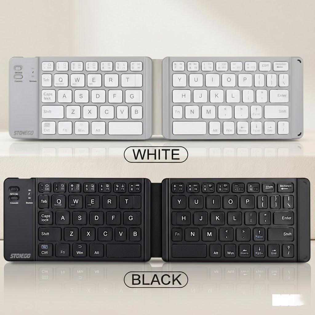 Ultra Slim Portable Foldable Bluetooth Keyboard Wireless Rechargeable for Mobile Phones Tablets Silent Typing чорний
Ultra Slim Portable Foldable Bluetooth Keyboard Wireless Rechargeable for Mobile Phones Tablets Silent Typing чорний