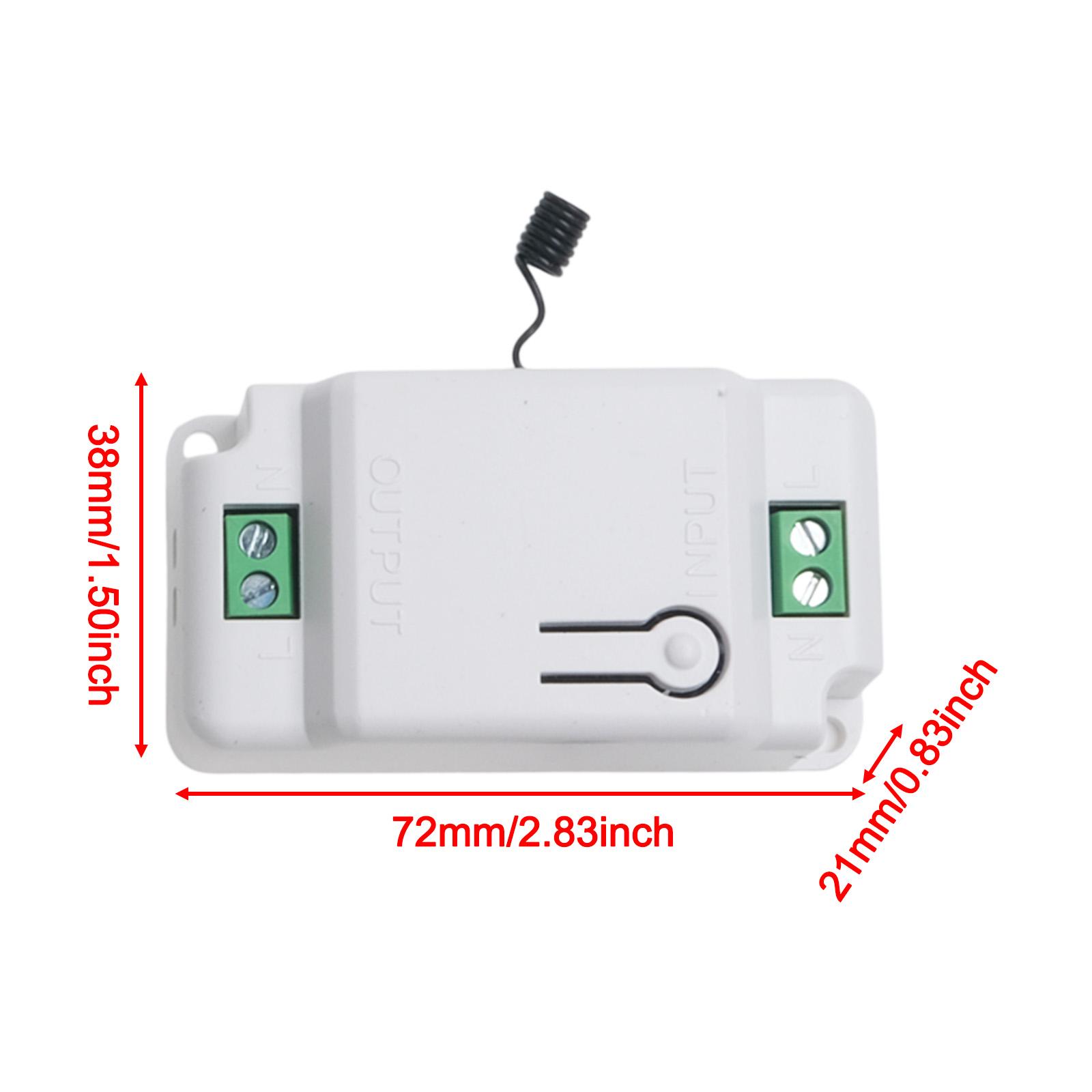 2.83 X 1.5 X 0.83 Inches Remote Control Kit Circuit Breaker Light Control System Compact Receiver Design Easy Pairing Process China Mainland
2.83 X 1.5 X 0.83 Inches Remote Control Kit Circuit Breaker Light Control System Compact Receiver Design Easy Pairing Process China Mainland