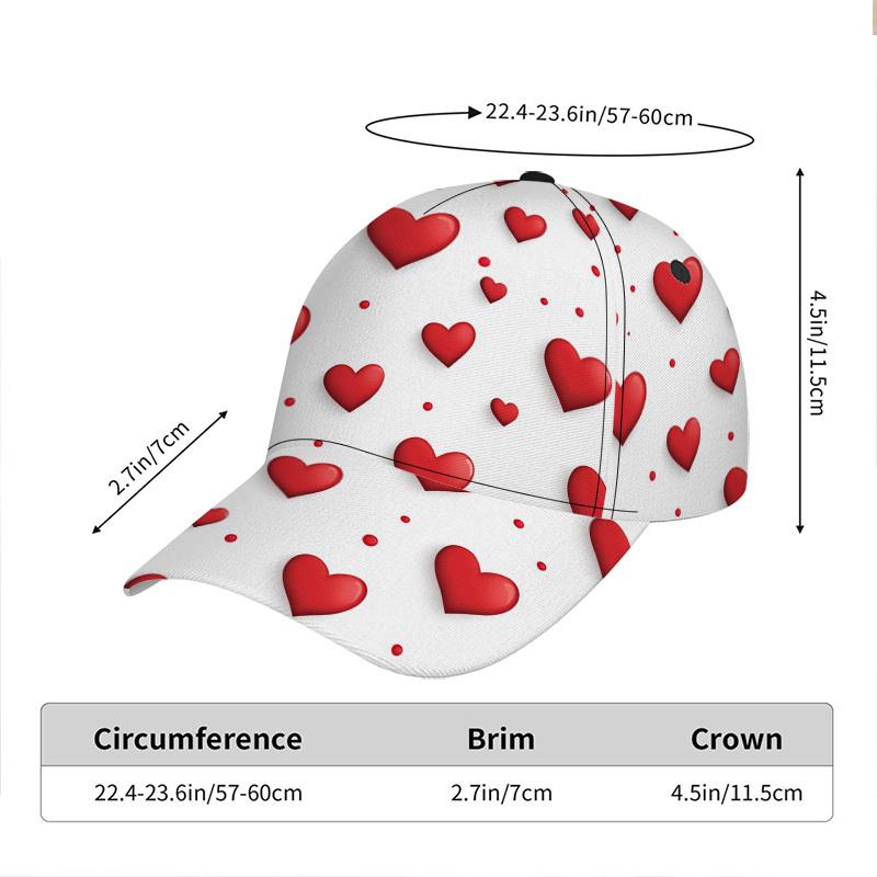 Valentine S Day Heart Pattern Print Classic Baseball Cap Lightweight Adjustable Duckbill Hat Button Closure Woven Ideal
Valentine S Day Heart Pattern Print Classic Baseball Cap Lightweight Adjustable Duckbill Hat Button Closure Woven Ideal