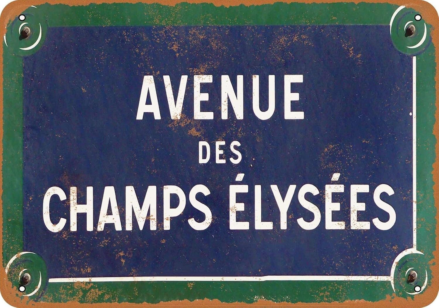 Retro Tin Aluminium Sign Avenue des Champs Elysees Sign for Indoor Outdoor Home Bar Coffee Kitchen 20x30cm(7.8x11.8inch)
Retro Tin Aluminium Sign Avenue des Champs Elysees Sign for Indoor Outdoor Home Bar Coffee Kitchen 20x30cm(7.8x11.8inch)
