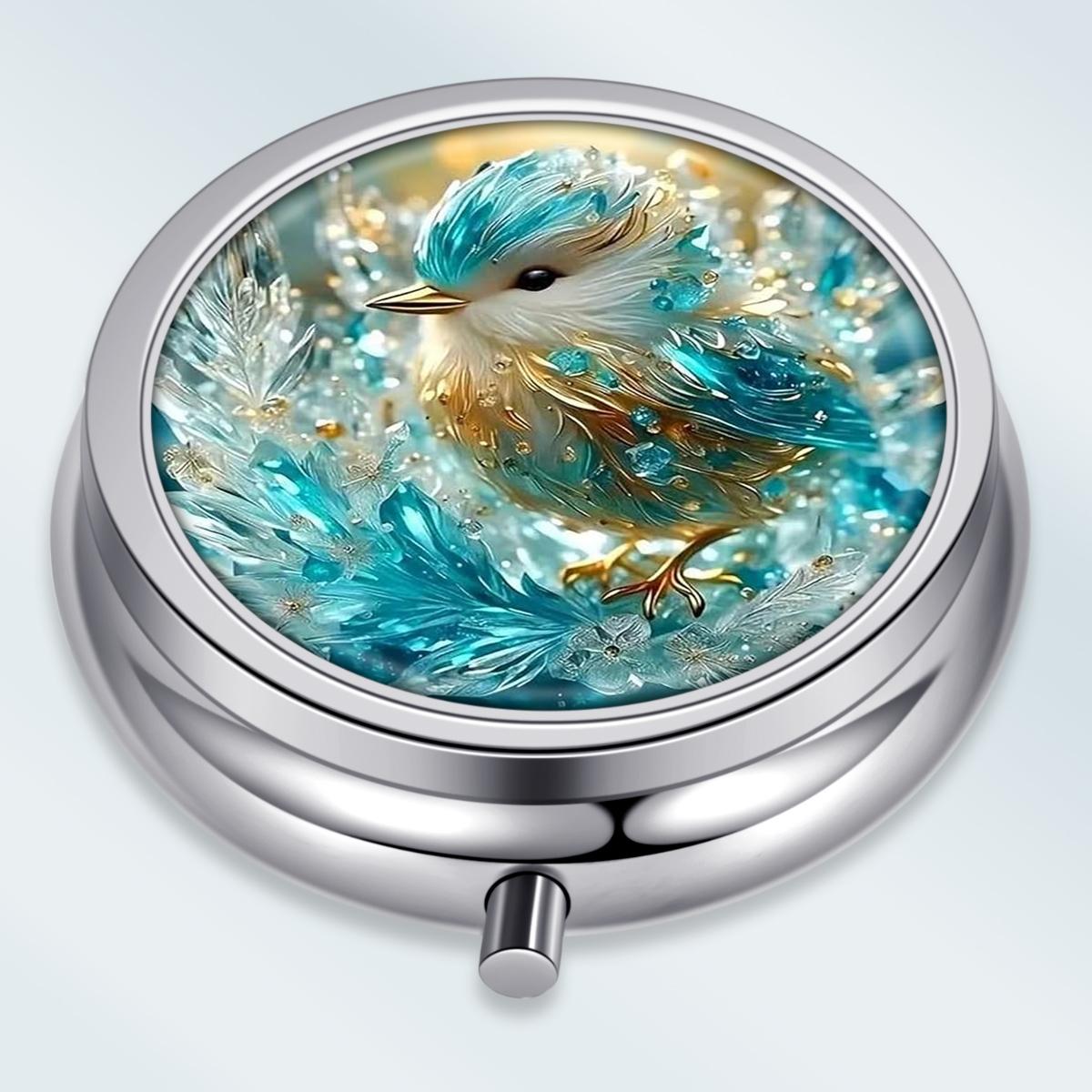 Portable Pill Box with 3 Compartments, Mini Metal Medicine Organizer Case, Cute Printed Pill Container for Vitamins, Pills, Jewelry, Travel, Daily Use
Portable Pill Box with 3 Compartments, Mini Metal Medicine Organizer Case, Cute Printed Pill Container for Vitamins, Pills, Jewelry, Travel, Daily Use