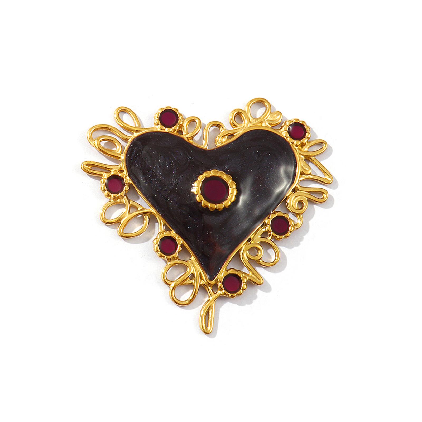 1 Piece 304 Stainless Steel Valentine s Day Heart Pendants 18K Gold Plated Enamel Hollow Charms For Jewelry Making 5.6cm x 5.4cm кавовий
1 Piece 304 Stainless Steel Valentine s Day Heart Pendants 18K Gold Plated Enamel Hollow Charms For Jewelry Making 5.6cm x 5.4cm кавовий