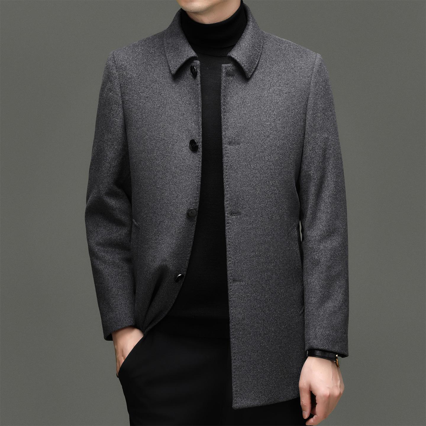 Men s Premium Wool Coat with White Duck Down Liner - Casual, Warm Lapel Design for Mid-Aged Dads 185 сірий колір
Men s Premium Wool Coat with White Duck Down Liner - Casual, Warm Lapel Design for Mid-Aged Dads 185 сірий колір