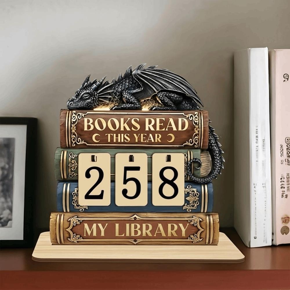 Creative Wooden Reading Counter Cartoon Flying Dragon Image 2D Book Counter Reading Challenge Tracker Home Decoration
Creative Wooden Reading Counter Cartoon Flying Dragon Image 2D Book Counter Reading Challenge Tracker Home Decoration