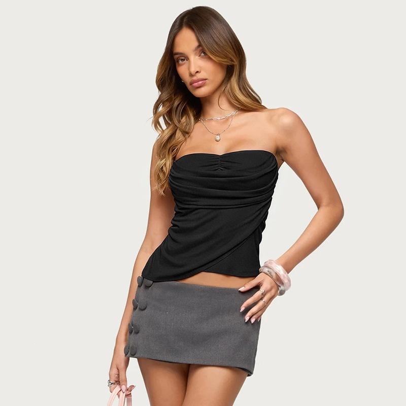 women s Draped Layered Strapless Tube Top Slim Fit Solid Color Y2K Crop Cami Top 2XL
women s Draped Layered Strapless Tube Top Slim Fit Solid Color Y2K Crop Cami Top 2XL