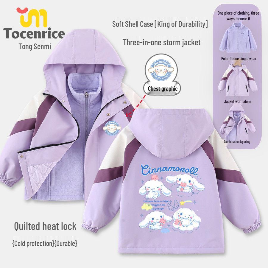 Cinnamoroll Girls Autumn Winter 3-in-1 Warm Ski Jacket with Removable Inner Liner - Stylish Padded Cotton 110 cm світло-фіолетового кольору
Cinnamoroll Girls Autumn Winter 3-in-1 Warm Ski Jacket with Removable Inner Liner - Stylish Padded Cotton 110 cm світло-фіолетового кольору