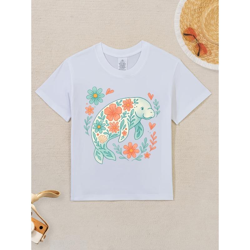 European sizes Boho Manatee T-Shirt for Boys & Girls - Round Neck Casual Kids Wear Suitable for Birthday Gifts, Beach Outfits, Daily Clothing 98cm белый
European sizes Boho Manatee T-Shirt for Boys & Girls - Round Neck Casual Kids Wear Suitable for Birthday Gifts, Beach Outfits, Daily Clothing 98cm белый