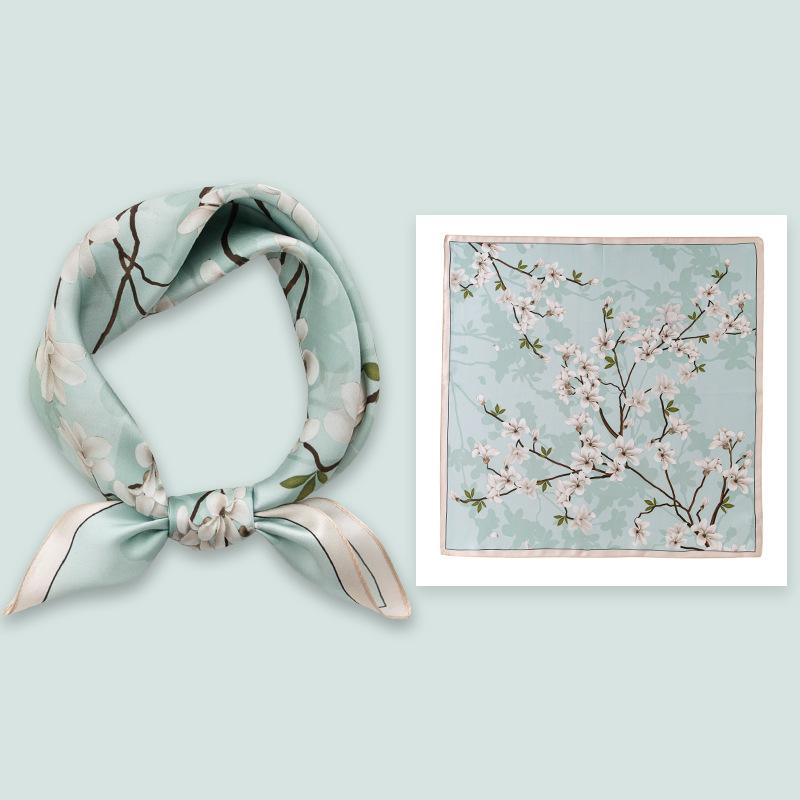 New 100% mulberry silk spring and summer thin 53cm fashion square scarf professional versatile light blue flower branch silk scarf 53*53cm
New 100% mulberry silk spring and summer thin 53cm fashion square scarf professional versatile light blue flower branch silk scarf 53*53cm