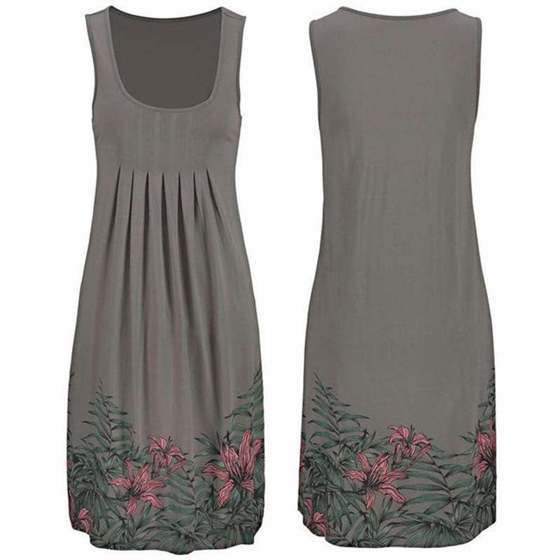Sleeveless round Neck Printed plus Size Women s Dress Dress gray 5XL
Sleeveless round Neck Printed plus Size Women s Dress Dress gray 5XL