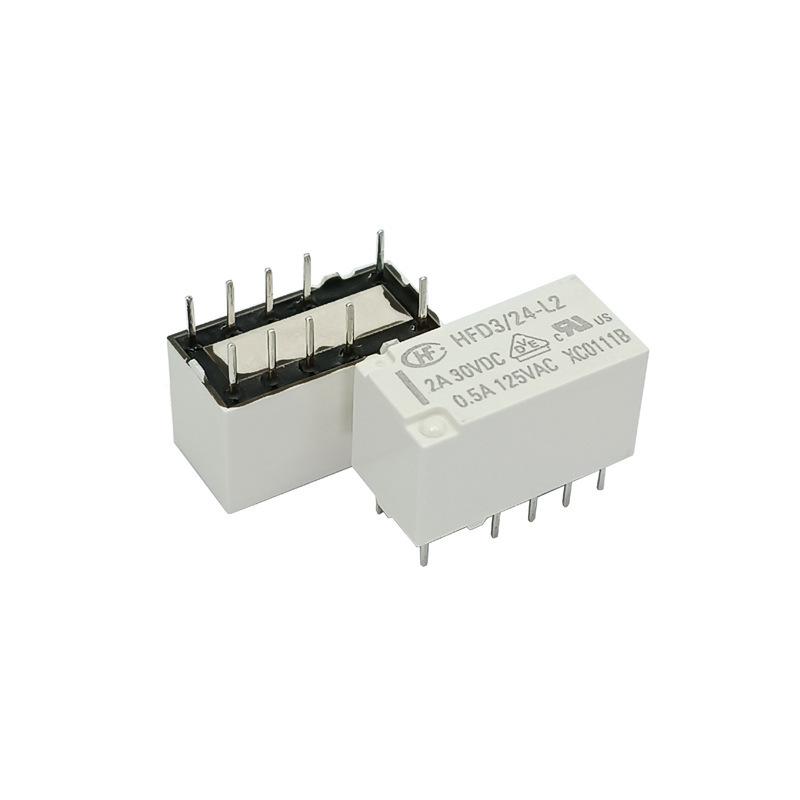 Hongfa HFD3 Signal Relay: 5V & 24V, Dual Changeover, 2A, 10-Pin, Magnetic Latching 5V Standard
Hongfa HFD3 Signal Relay: 5V & 24V, Dual Changeover, 2A, 10-Pin, Magnetic Latching 5V Standard