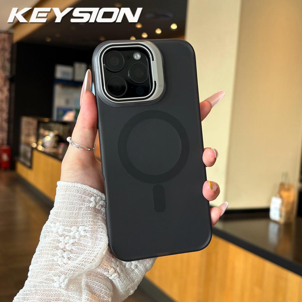KEYSION Matte Translucent Lens Stand Phone Case for MagSafe for iPhone 16 Pro Max Magnetic Shockproof Back Cover for iPhone 16 Plus for iPhone 16 чёрный
KEYSION Matte Translucent Lens Stand Phone Case for MagSafe for iPhone 16 Pro Max Magnetic Shockproof Back Cover for iPhone 16 Plus for iPhone 16 чёрный