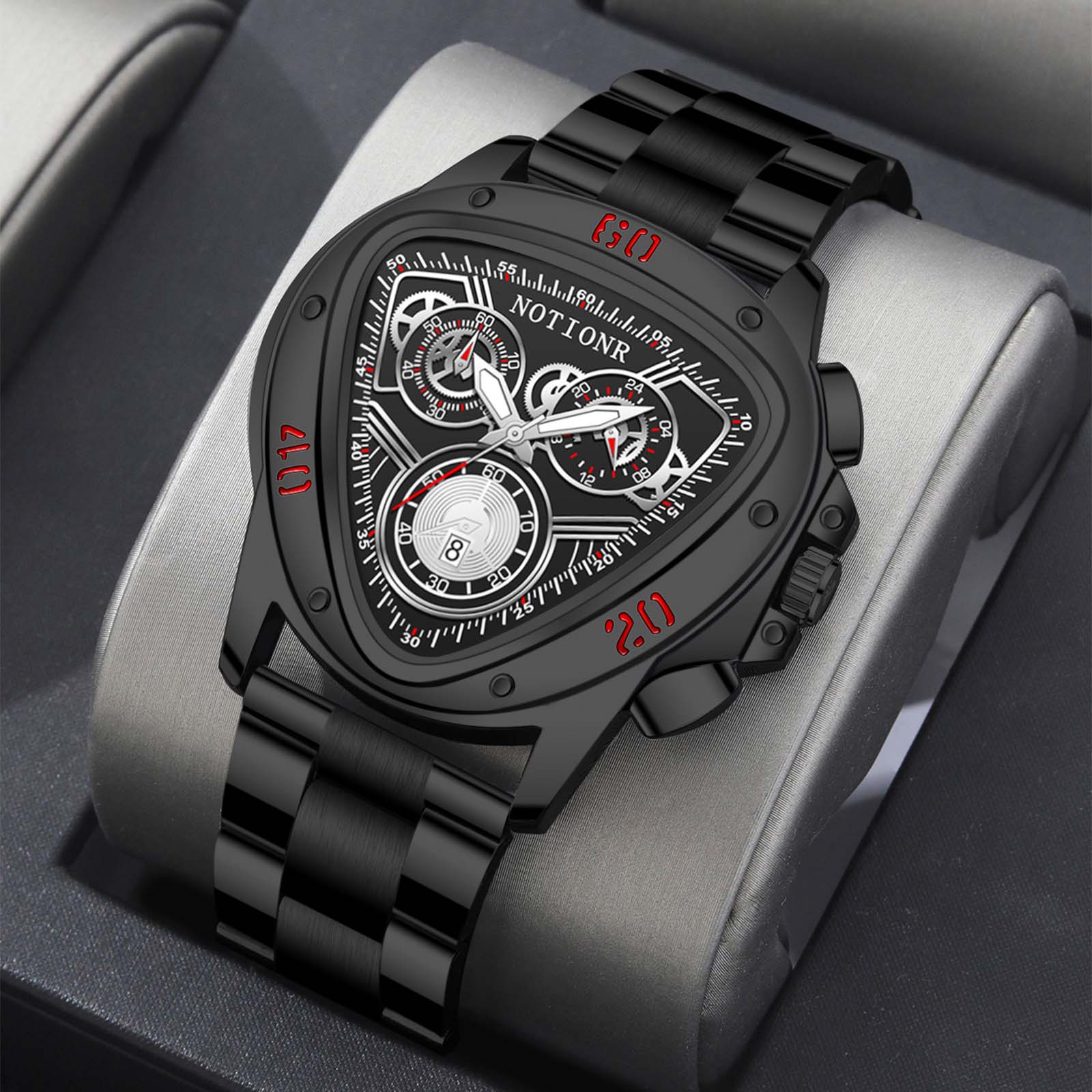 Men s casual watch Triangle Men s watch Multi-dial watch Calendar watch Stainless Steel strap Men s watch Quartz watch срібний
Men s casual watch Triangle Men s watch Multi-dial watch Calendar watch Stainless Steel strap Men s watch Quartz watch срібний