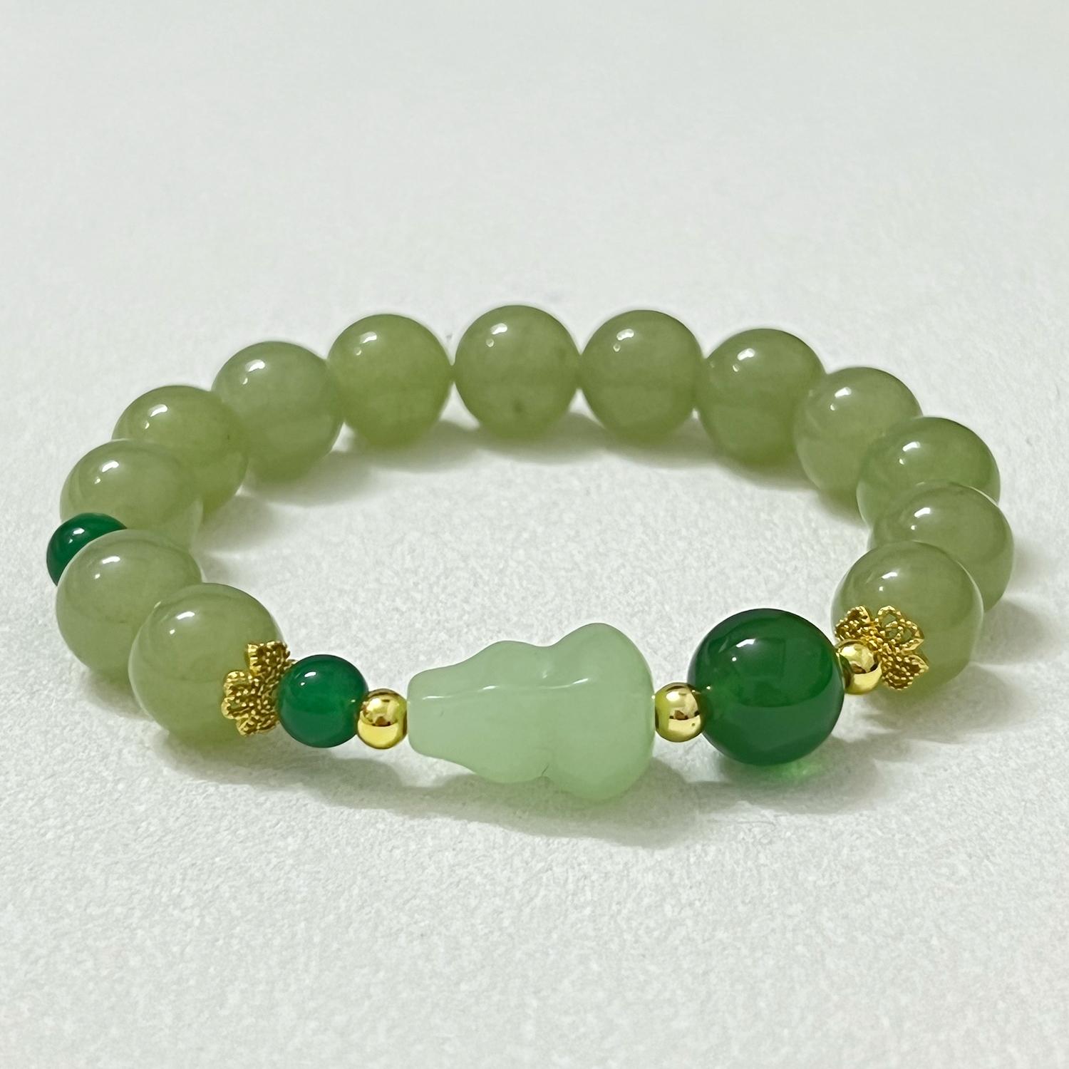 Natural Stone Beaded Bracelet for Women Semi Precious Gemstone Handmade Stretch 10mm Round Beads Bangle DIY Jewelry Gifts Length 16cm зелений
Natural Stone Beaded Bracelet for Women Semi Precious Gemstone Handmade Stretch 10mm Round Beads Bangle DIY Jewelry Gifts Length 16cm зелений
