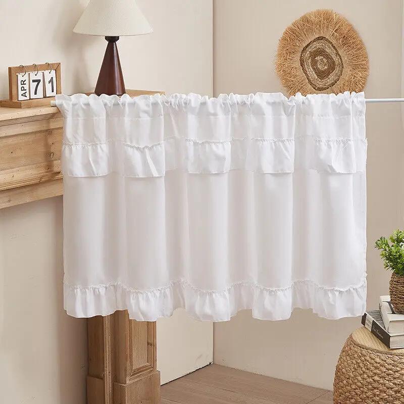 1pc Ruffle Curtain Vintage Short Half Curtain Bedroom Cabinet Blocking Coffee Fabric Window Valance Cotton Curtain Home Decor 45x100cm білий
1pc Ruffle Curtain Vintage Short Half Curtain Bedroom Cabinet Blocking Coffee Fabric Window Valance Cotton Curtain Home Decor 45x100cm білий