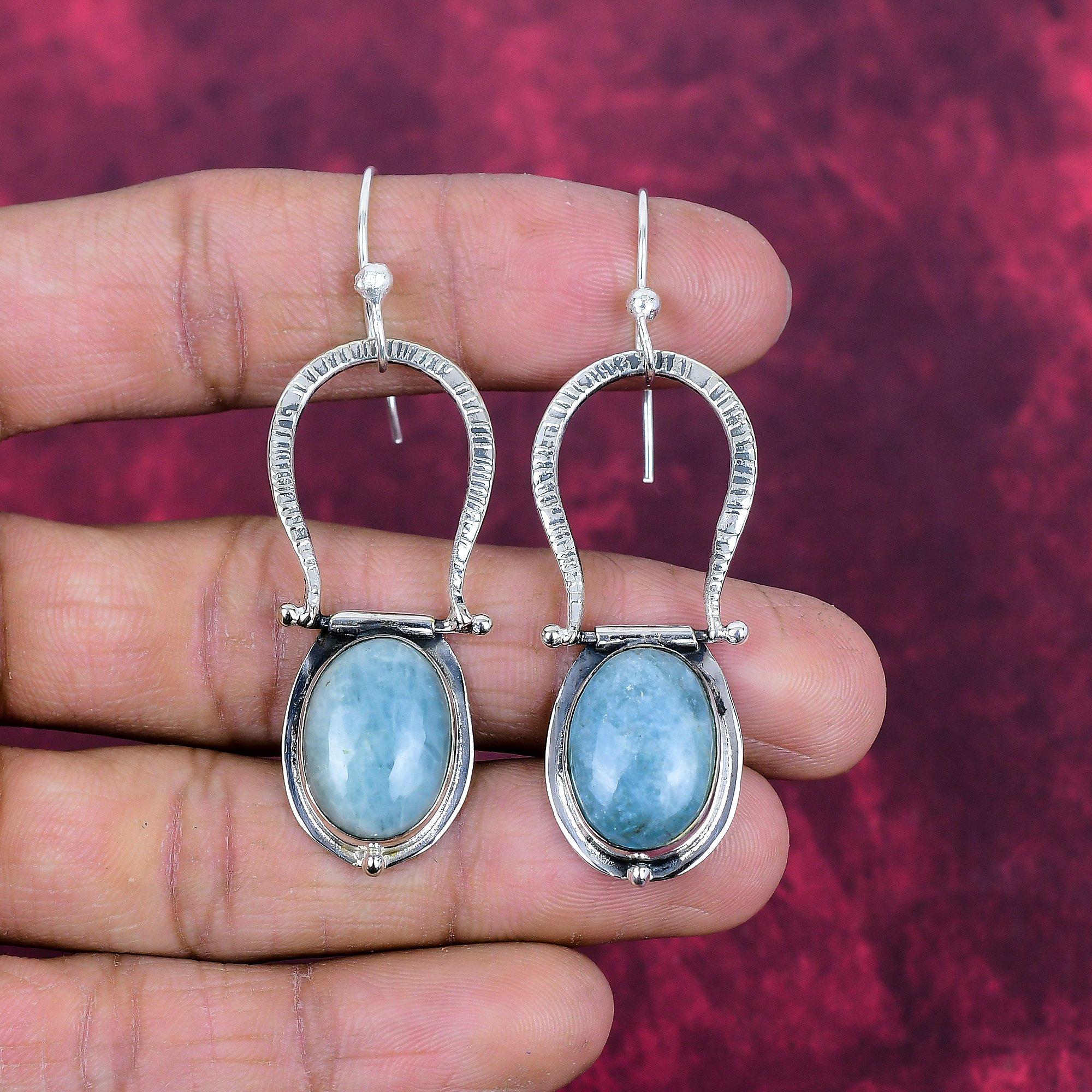 Aquamarine Jewelry, 925 Solid Sterling Silver Earrings Jewelry, Handmade Earrings Gemstone Jewelry Gifts For Love 2.63 Inches
Aquamarine Jewelry, 925 Solid Sterling Silver Earrings Jewelry, Handmade Earrings Gemstone Jewelry Gifts For Love 2.63 Inches