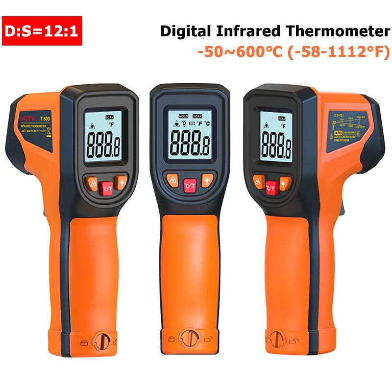 -50~600°C Цифровой инфракрасный термометр Лазерный измеритель температуры Бесконтактный пирометр Тепловизор Гигрометр ИК-датчик Termometro
-50~600°C Цифровой инфракрасный термометр Лазерный измеритель температуры Бесконтактный пирометр Тепловизор Гигрометр ИК-датчик Termometro