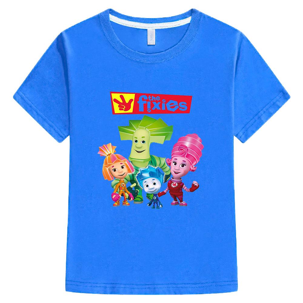 The Fixies Cartoon Boys and Girls Cotton T-shirt Anime Print Short Sleeves Sports Comic Kids Clothing Toddler Tees for Summer 160 темно-синього кольору
The Fixies Cartoon Boys and Girls Cotton T-shirt Anime Print Short Sleeves Sports Comic Kids Clothing Toddler Tees for Summer 160 темно-синього кольору