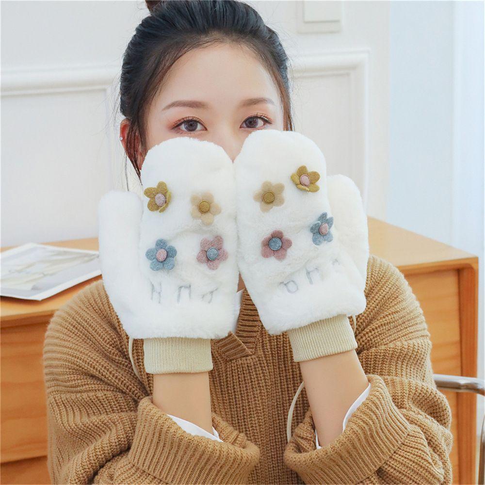 Outdoor Plush Windproof Full Fingers Women Winter Gloves Korean Mittens Flower Hanging Gloves бежевый
Outdoor Plush Windproof Full Fingers Women Winter Gloves Korean Mittens Flower Hanging Gloves бежевый