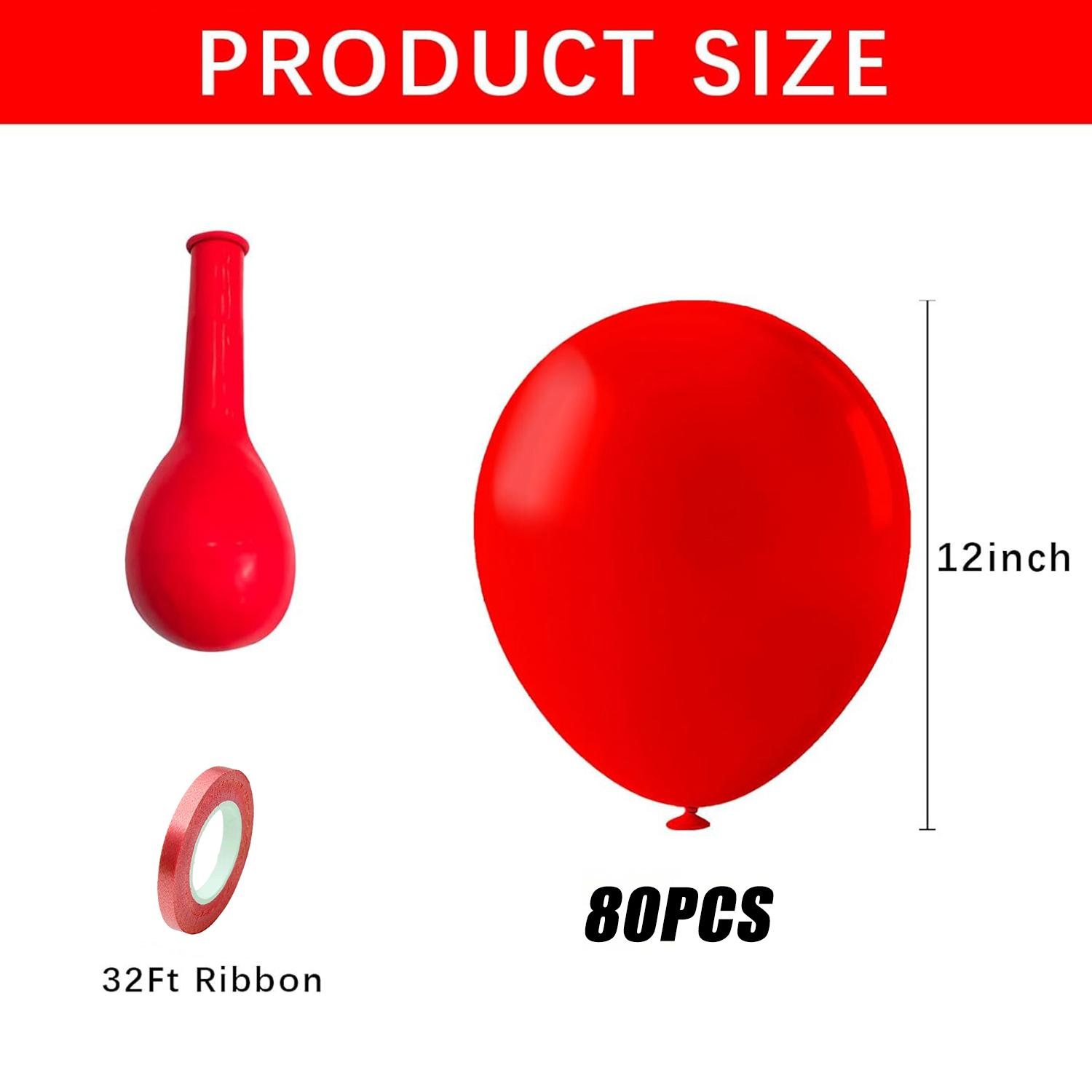 12inch 80pcs multicolored balloon set, suitable for weddings, birthdays, trendy parties, bridal showers, and family gatherings 12INCH червоний
12inch 80pcs multicolored balloon set, suitable for weddings, birthdays, trendy parties, bridal showers, and family gatherings 12INCH червоний
