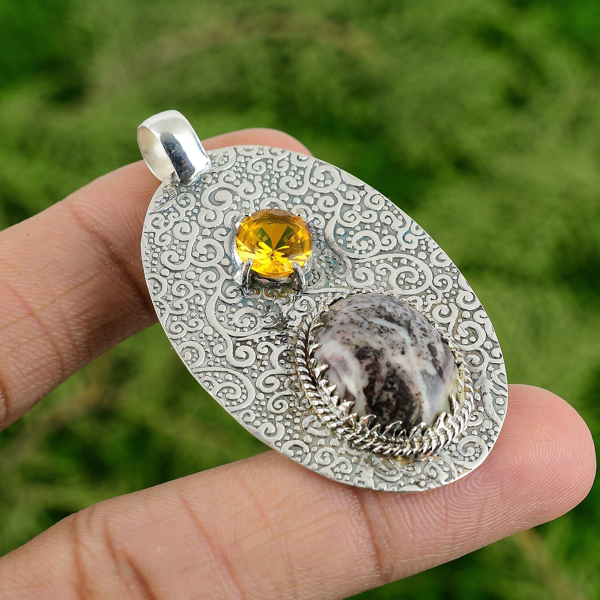 Daughters Day Sale 925 Silver Oval Coconut Jasper Stone Citrine Artisan Pendant
Daughters Day Sale 925 Silver Oval Coconut Jasper Stone Citrine Artisan Pendant