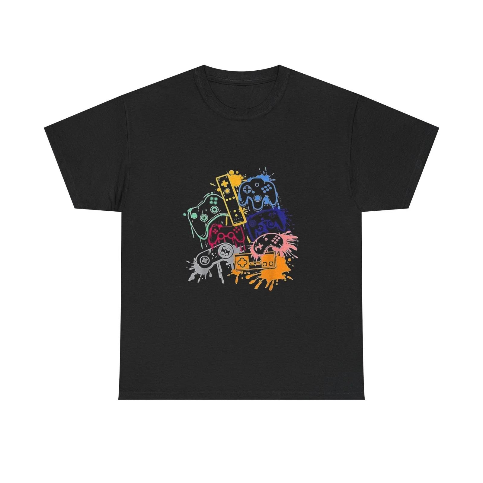 Colorful Retro Video Game Controllers T-Shirt | Gamer Art, Neon Splash 4XL
Colorful Retro Video Game Controllers T-Shirt | Gamer Art, Neon Splash 4XL