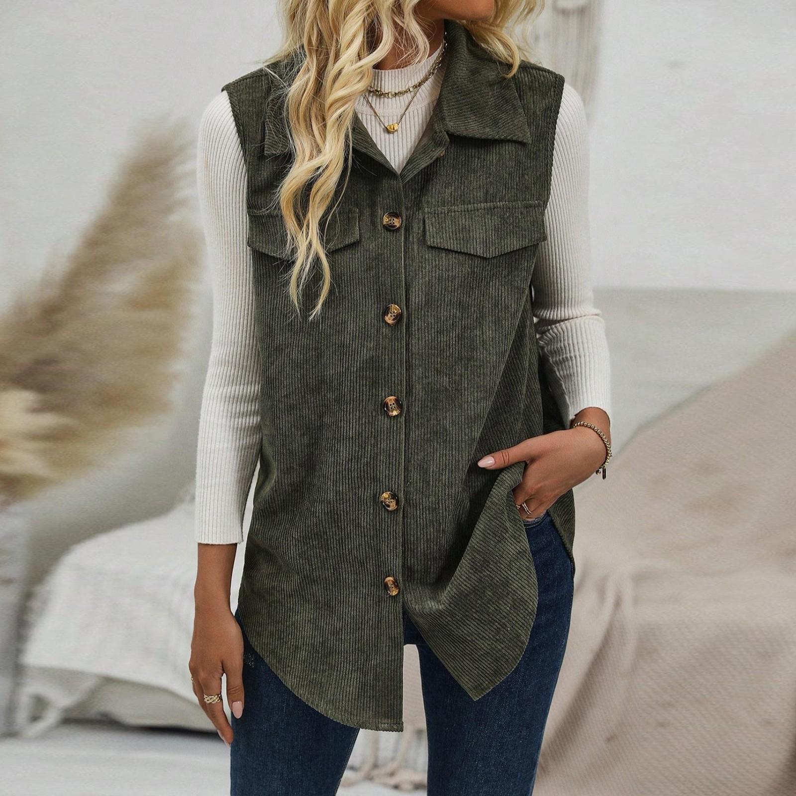 Женская модная повседневная безрукавка с длинными пуговицами жилет куртка S армия зеленый
Женская модная повседневная безрукавка с длинными пуговицами жилет куртка S армия зеленый