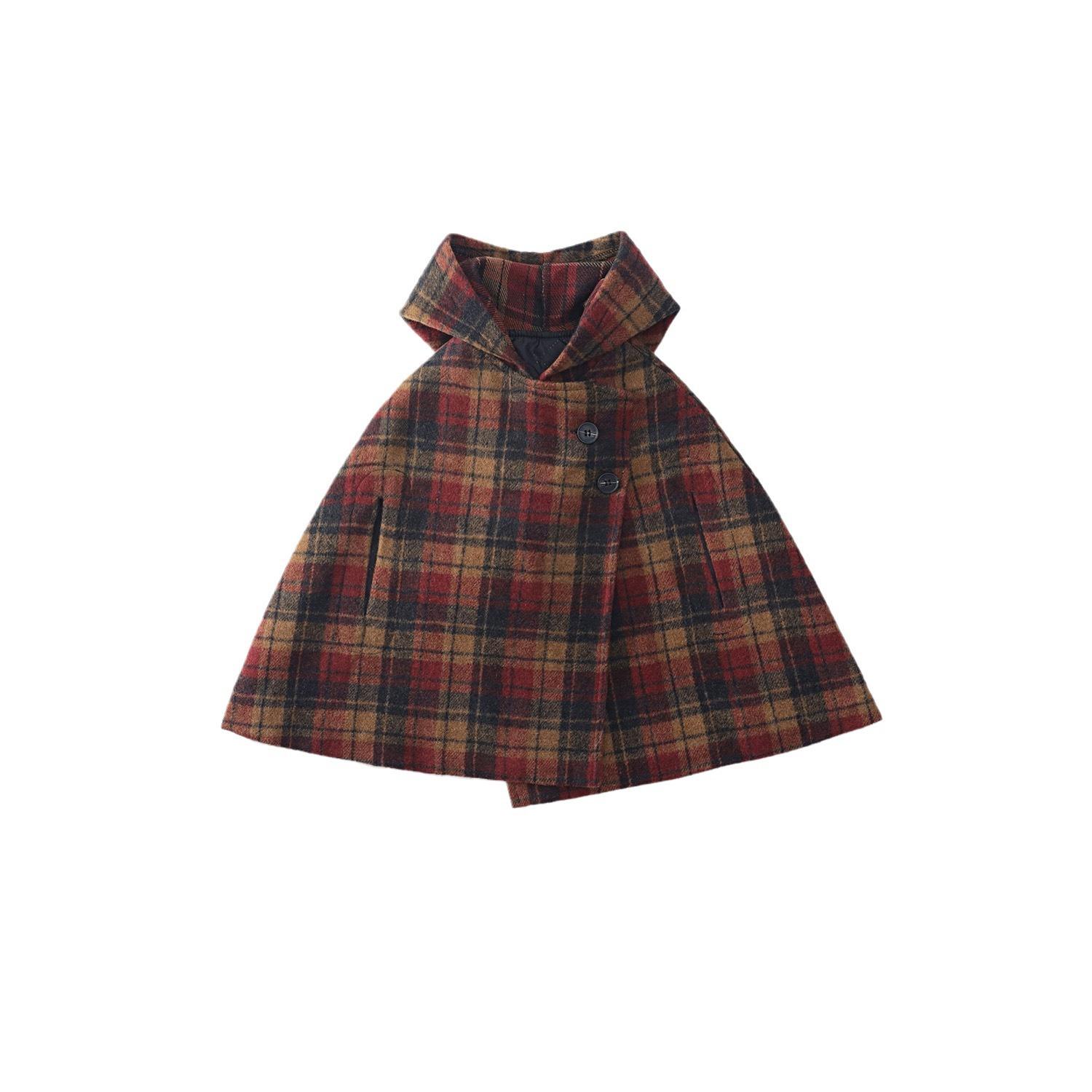 Хлопковое утолщенное шерстяное пальто с капюшоном для девочек, зимнее новое детское пальто-накидка в корейском стиле в клетку 110cm коричневый
Хлопковое утолщенное шерстяное пальто с капюшоном для девочек, зимнее новое детское пальто-накидка в корейском стиле в клетку 110cm коричневый