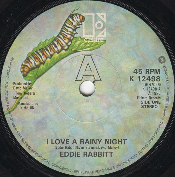 7inch Record EDDIE RABBITT I Love A Rainy Night K12498 Elektra 1980 UK Pop Used
7inch Record EDDIE RABBITT I Love A Rainy Night K12498 Elektra 1980 UK Pop Used
