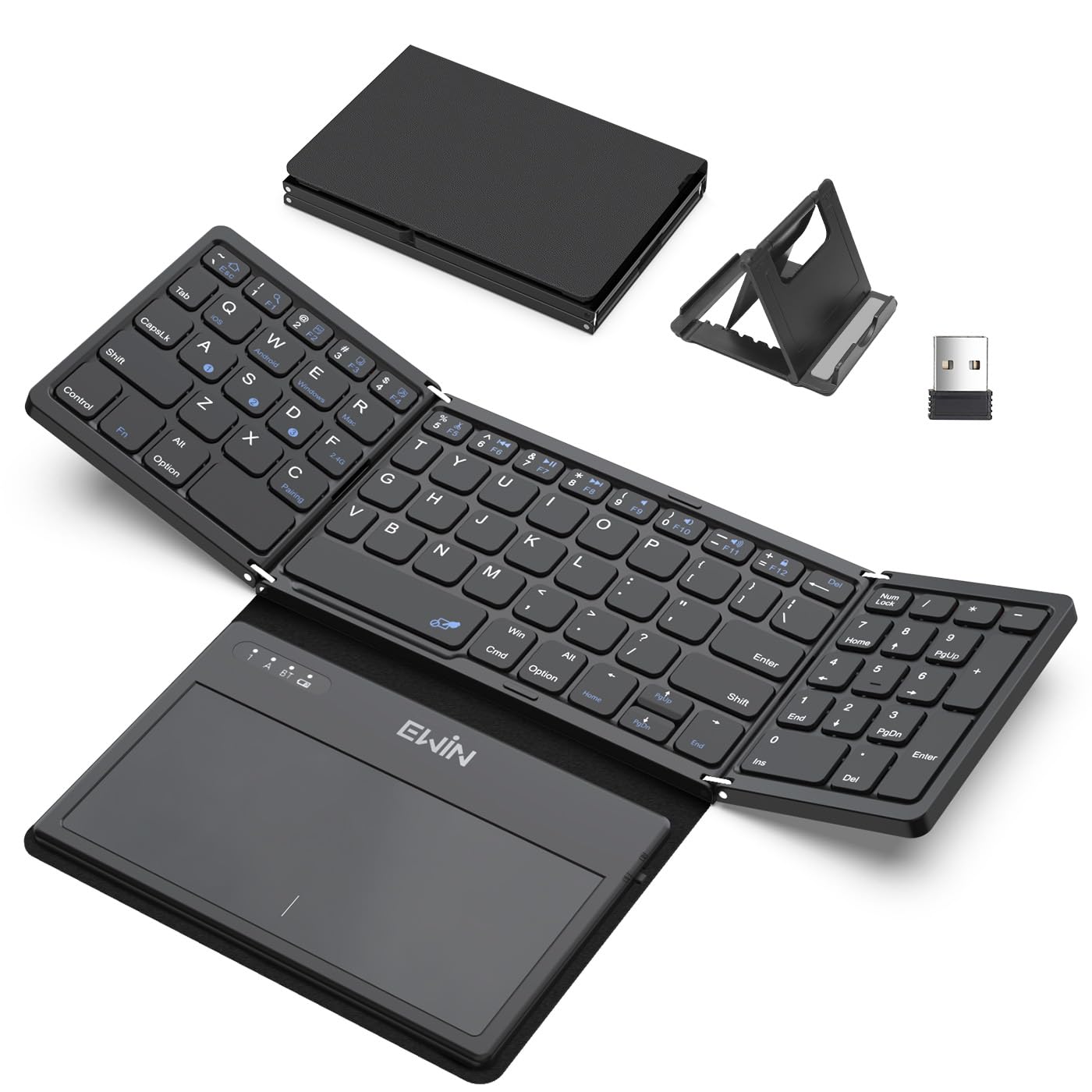 EWiN Keyboard Wireless Foldable Compatible with Bluetooth and USB Wireless Compatible with Large Trackpad and Numeric Keypad Full Size Bluetooth чорний
EWiN Keyboard Wireless Foldable Compatible with Bluetooth and USB Wireless Compatible with Large Trackpad and Numeric Keypad Full Size Bluetooth чорний