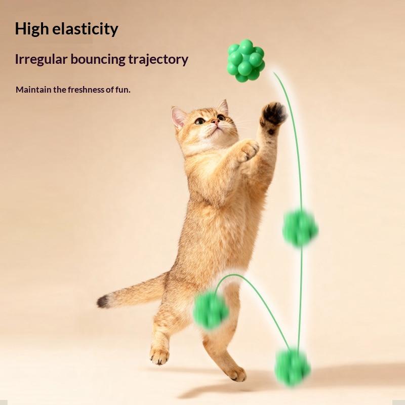 2Pcs Cat Chew Toy Bouncy Ball High Elasticity Interactive Bite-Resistant Kitten Toy Playing Training Teeth Cleaning Cat Toy
2Pcs Cat Chew Toy Bouncy Ball High Elasticity Interactive Bite-Resistant Kitten Toy Playing Training Teeth Cleaning Cat Toy