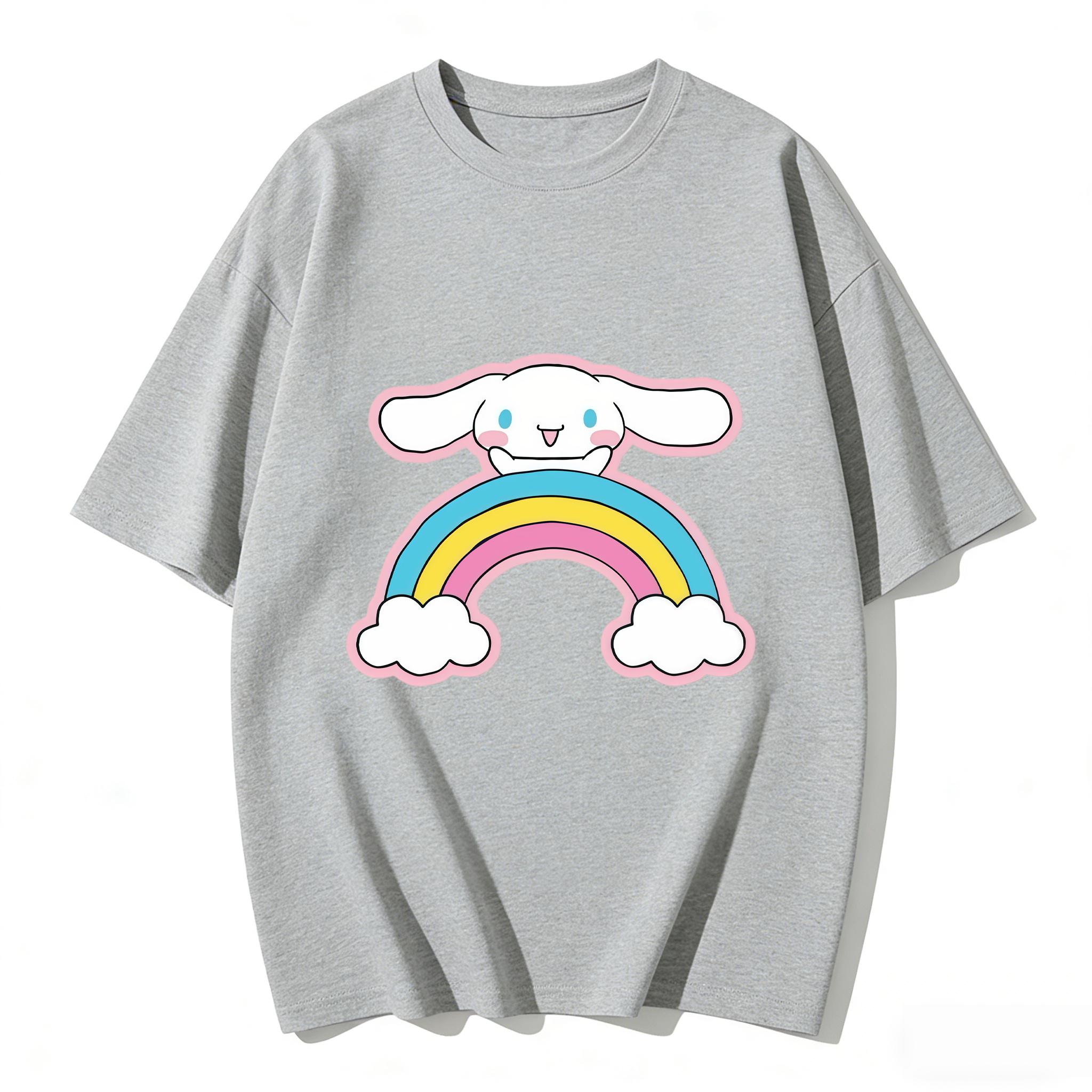 2026 New Cinnamoroll Rainbow Cloud Cartoon Print Tshirt Family Matching Outfits Casual Short Sleeve Tee for Women Unisex Kids Tops S
2026 New Cinnamoroll Rainbow Cloud Cartoon Print Tshirt Family Matching Outfits Casual Short Sleeve Tee for Women Unisex Kids Tops S