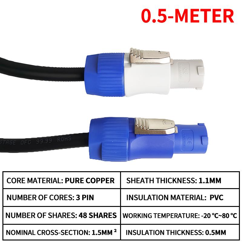 Waterproof 3-Core Power Cable (3x1.5mm²) for Stage Audio & Lighting Equipment, Beam Lights, and LED Display Screens
Waterproof 3-Core Power Cable (3x1.5mm²) for Stage Audio & Lighting Equipment, Beam Lights, and LED Display Screens