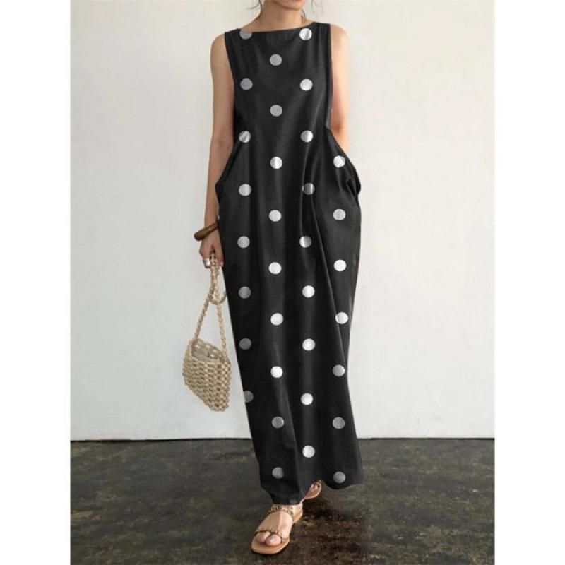 Plus Size Women s Black Polka Dot Sleeveless Linen Long Dress L чорний
Plus Size Women s Black Polka Dot Sleeveless Linen Long Dress L чорний