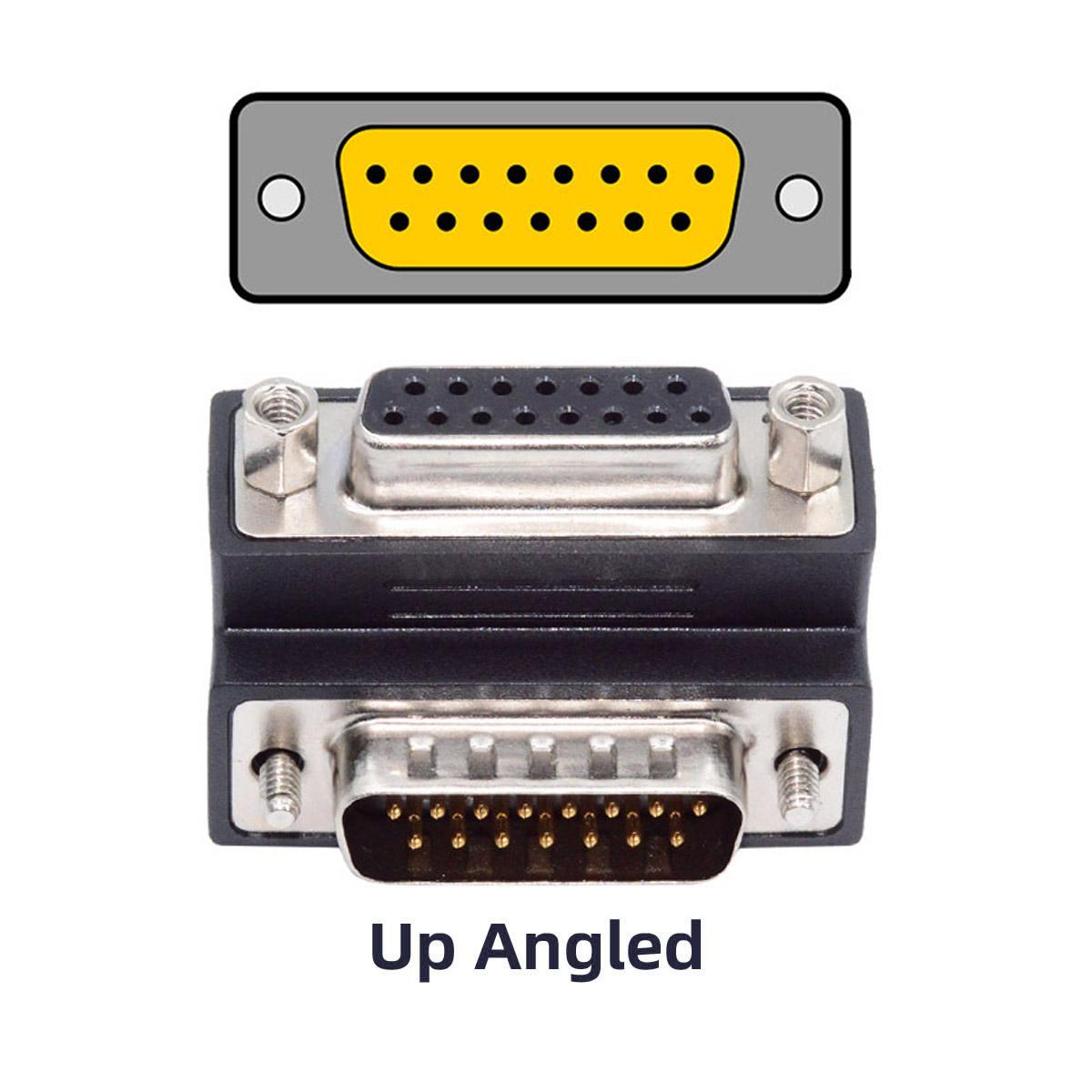 DB-003-UP DB-15PIN Up 90-Degree Angled Design DSUB D-subminiature 15Pin Male to Female Extension Adapter As Shown A
DB-003-UP DB-15PIN Up 90-Degree Angled Design DSUB D-subminiature 15Pin Male to Female Extension Adapter As Shown A