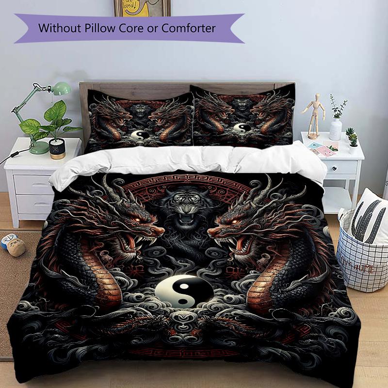 3pcs Yin and Yang Dragons Quilt Set Cartoon Themed Bed Quilt Set Lovely Character Bedroom Decor Bed Quilt Set Four Seasons (1 Cover + 2Pillowcase 135x200cm
3pcs Yin and Yang Dragons Quilt Set Cartoon Themed Bed Quilt Set Lovely Character Bedroom Decor Bed Quilt Set Four Seasons (1 Cover + 2Pillowcase 135x200cm