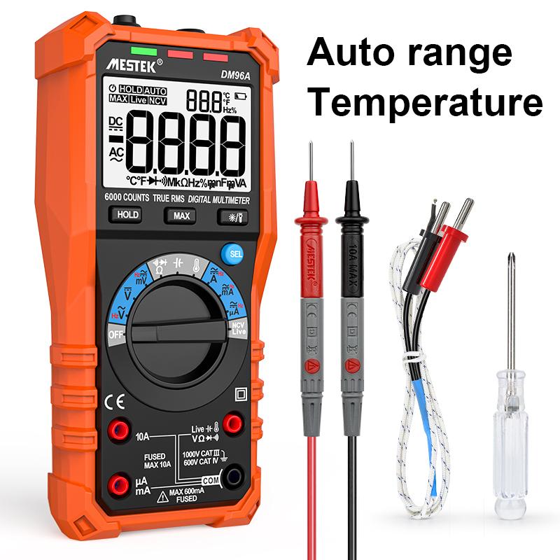 DM96A Digital Multimeter 10A AC DC Current NCV Auto Range True RMS Firewire Voltmeter Capacitance Resistance Test
DM96A Digital Multimeter 10A AC DC Current NCV Auto Range True RMS Firewire Voltmeter Capacitance Resistance Test