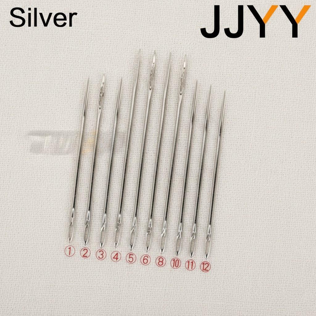 12 Pcs Large Eye Stainless Steel Sewing Needles Set for DIY Quilting Crafting Embroidery Supplies Home Sewing Tools срібний
12 Pcs Large Eye Stainless Steel Sewing Needles Set for DIY Quilting Crafting Embroidery Supplies Home Sewing Tools срібний