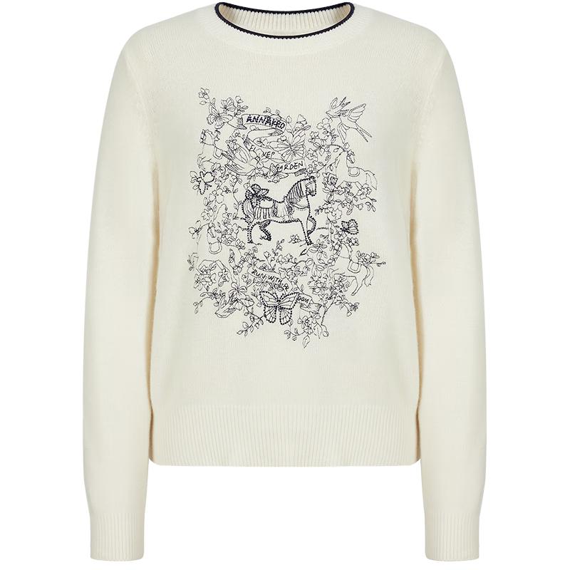 JUZI Аннакол Женский вязаный свитер из 100% шерсти с вышивкой и стразами M
JUZI Аннакол Женский вязаный свитер из 100% шерсти с вышивкой и стразами M