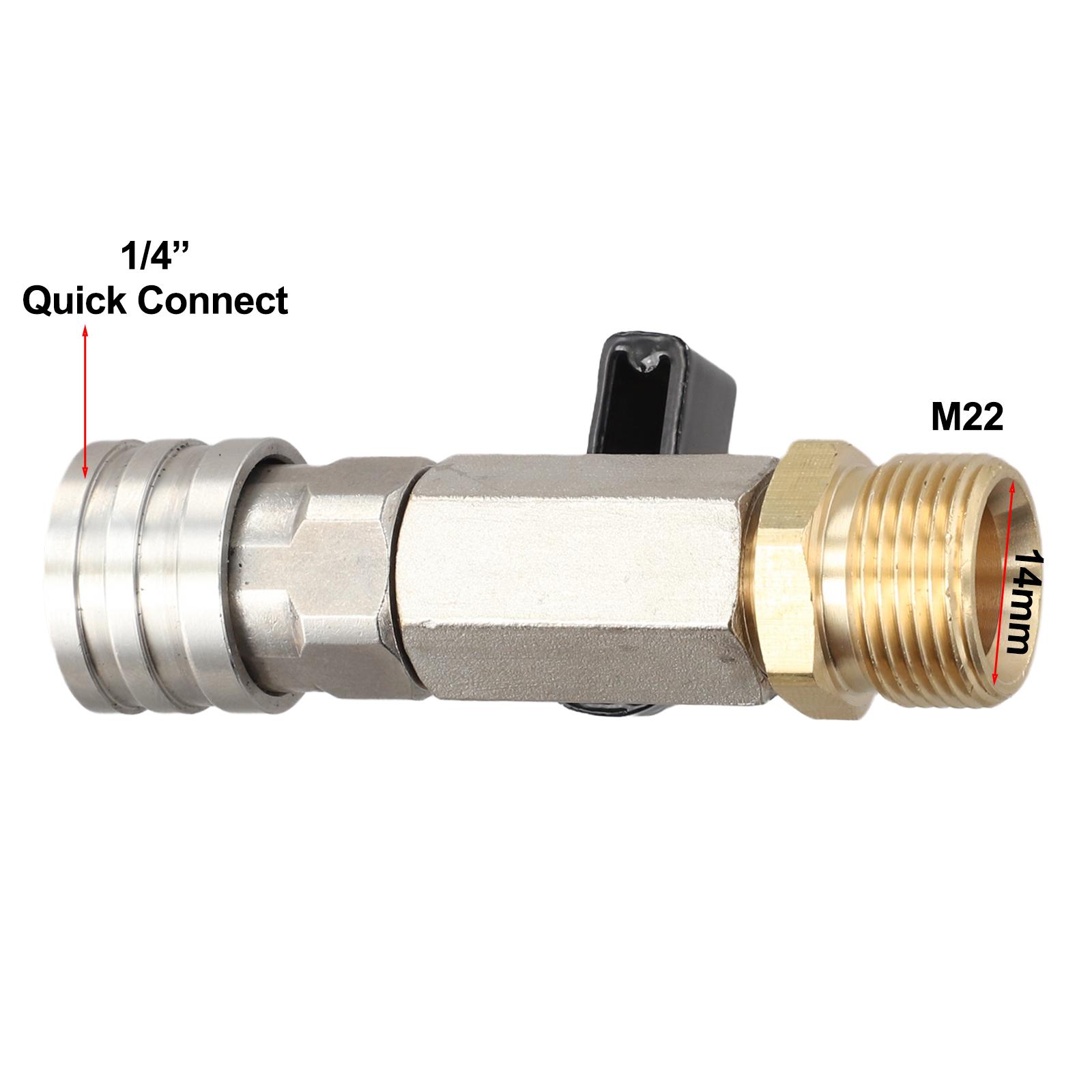 01 M22-14 High Pressure Washer Ball Valve Hose Switch Nozzle 1/4Inch Quick Connector For -Power Washer Hose Switch On/off China Mainland
01 M22-14 High Pressure Washer Ball Valve Hose Switch Nozzle 1/4Inch Quick Connector For -Power Washer Hose Switch On/off China Mainland