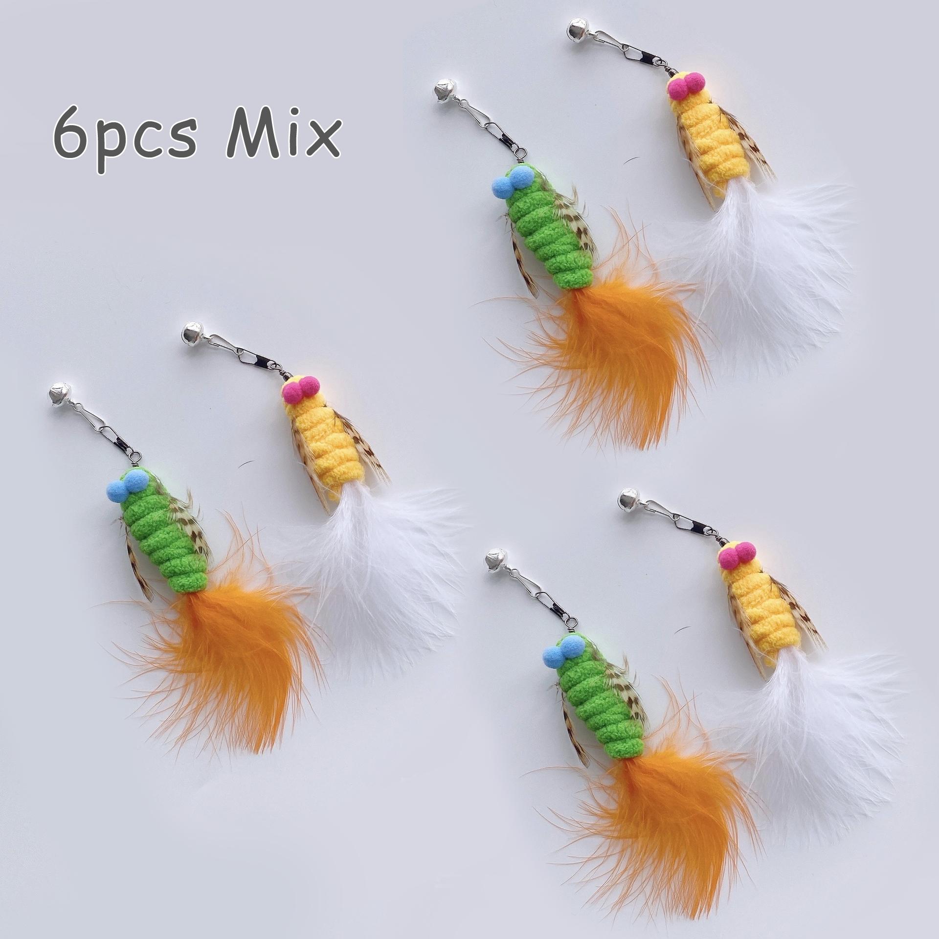 6pcs Cute Plush Bug Feather Teasing Cat Stick Replacement Head Artificial Gnat Cat Toy Kitten Interactive Toys Pet Supplies
6pcs Cute Plush Bug Feather Teasing Cat Stick Replacement Head Artificial Gnat Cat Toy Kitten Interactive Toys Pet Supplies