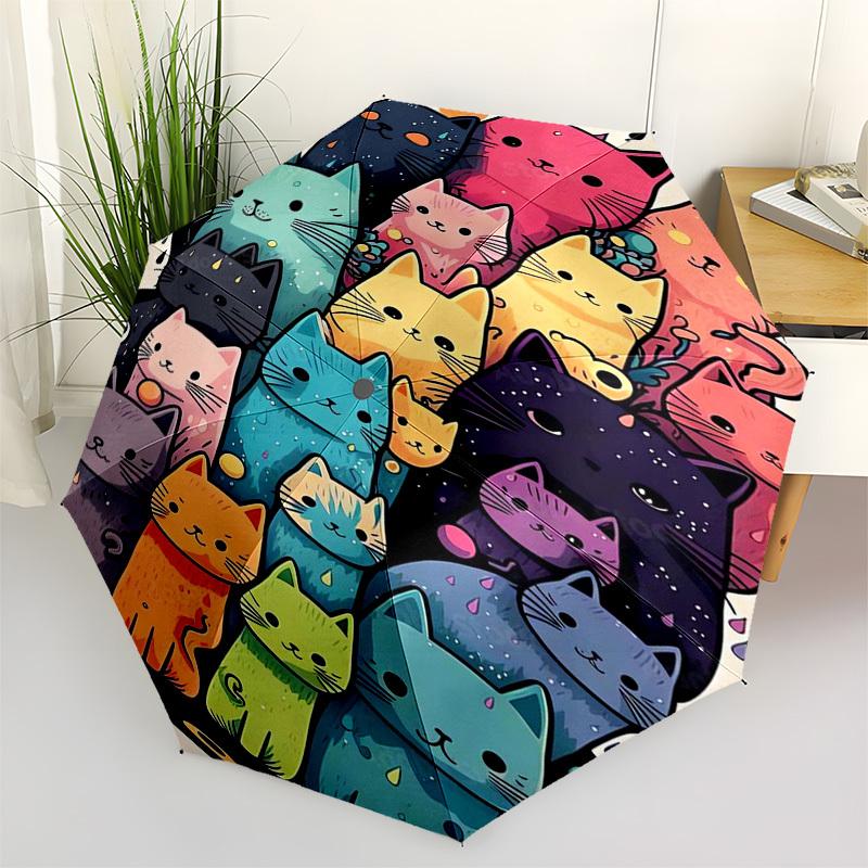 Colorful Cats Themed Automatic Opening and Closing Umbrella, Compact Travel Umbrella, Lightweight and Portable, Suitable for Beach Commuting
Colorful Cats Themed Automatic Opening and Closing Umbrella, Compact Travel Umbrella, Lightweight and Portable, Suitable for Beach Commuting